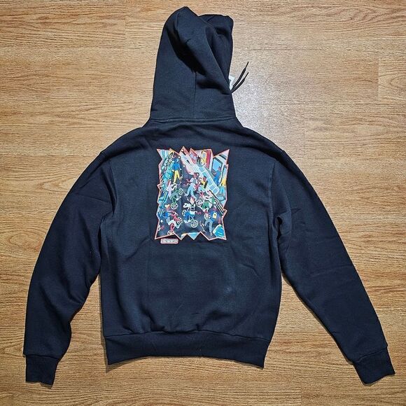 Adidas Mettz Mobbing Hoodie Skateboarding Artist Men's S Black HM9358 Painting - Picture 12 of 17